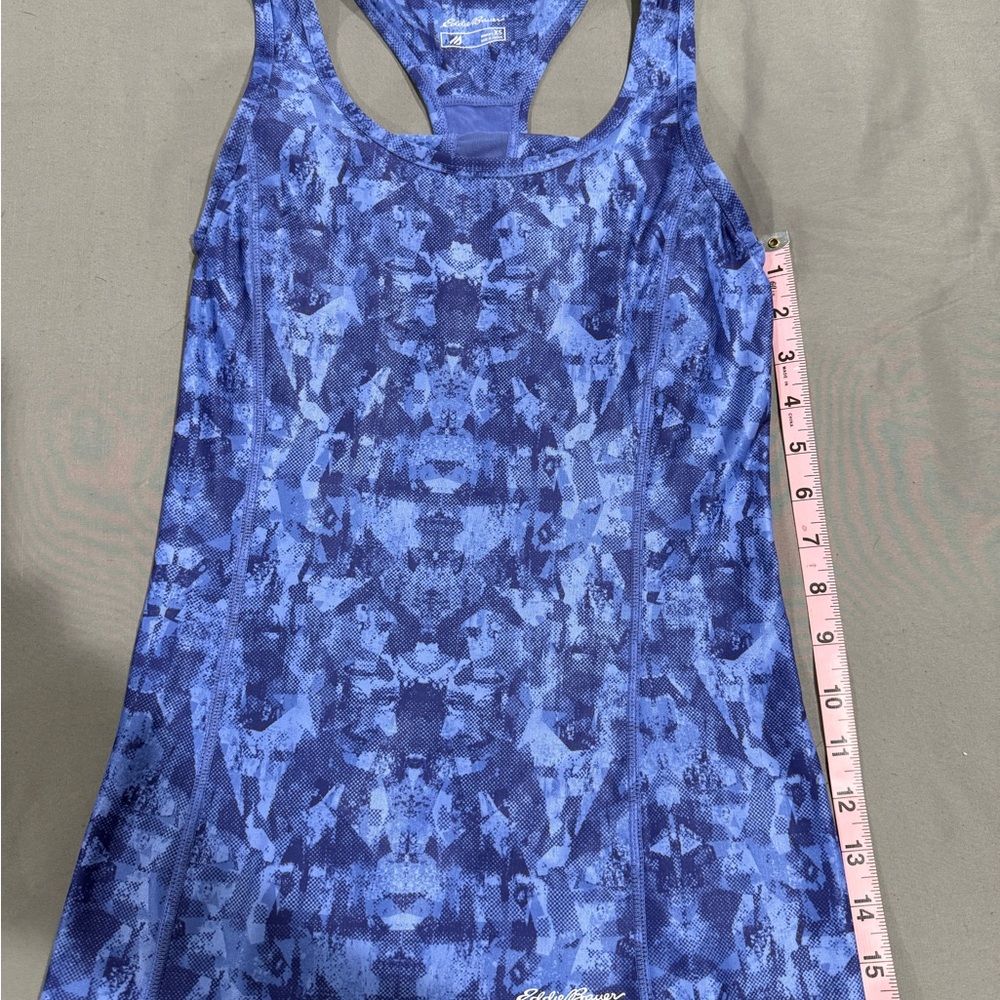 Eddie Bauer Blue Patterned Tank Top
